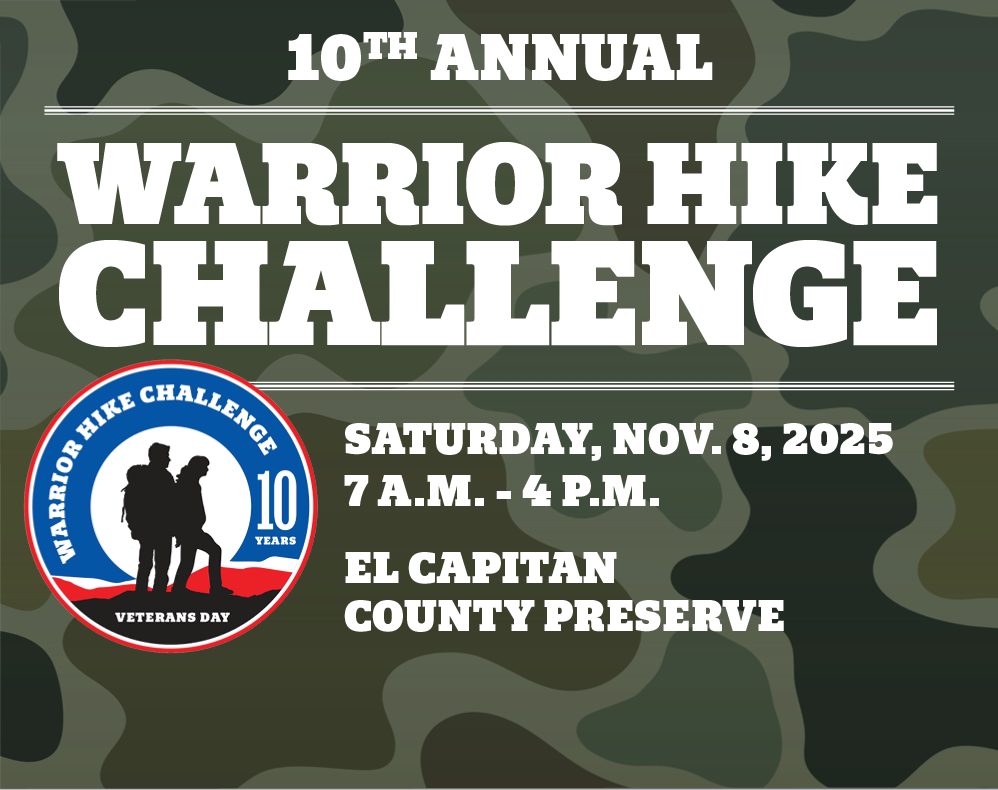 10th Annual Warrior Hike Challenge Sat. Nov. 8; 7 a.m.; El Capitan Preserve