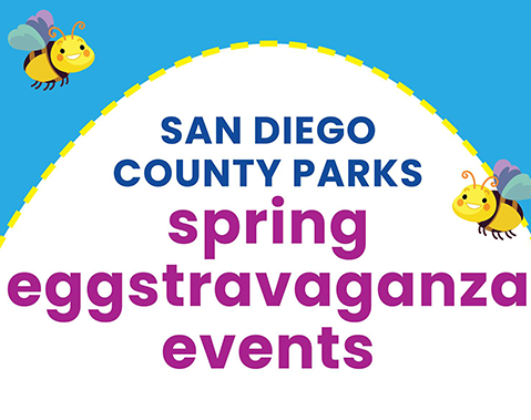 Spring Eggstravaganza Events with giant white egg and little chicks