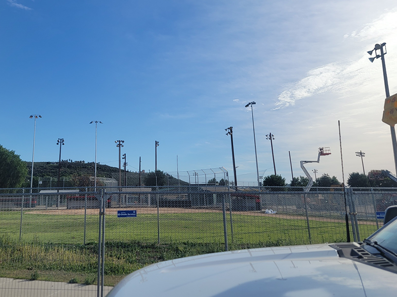 Cactus Park Lighting - light poles installed