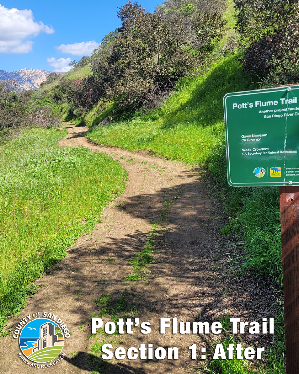 Pott's Flume Trail Section 1 AFTER restoration work.