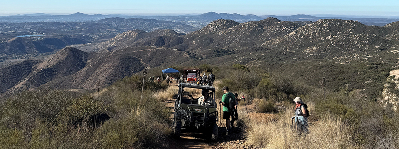 View from Mile 3 of El Cajon Mountain trail during the 2025 Warrior Hike Challenge